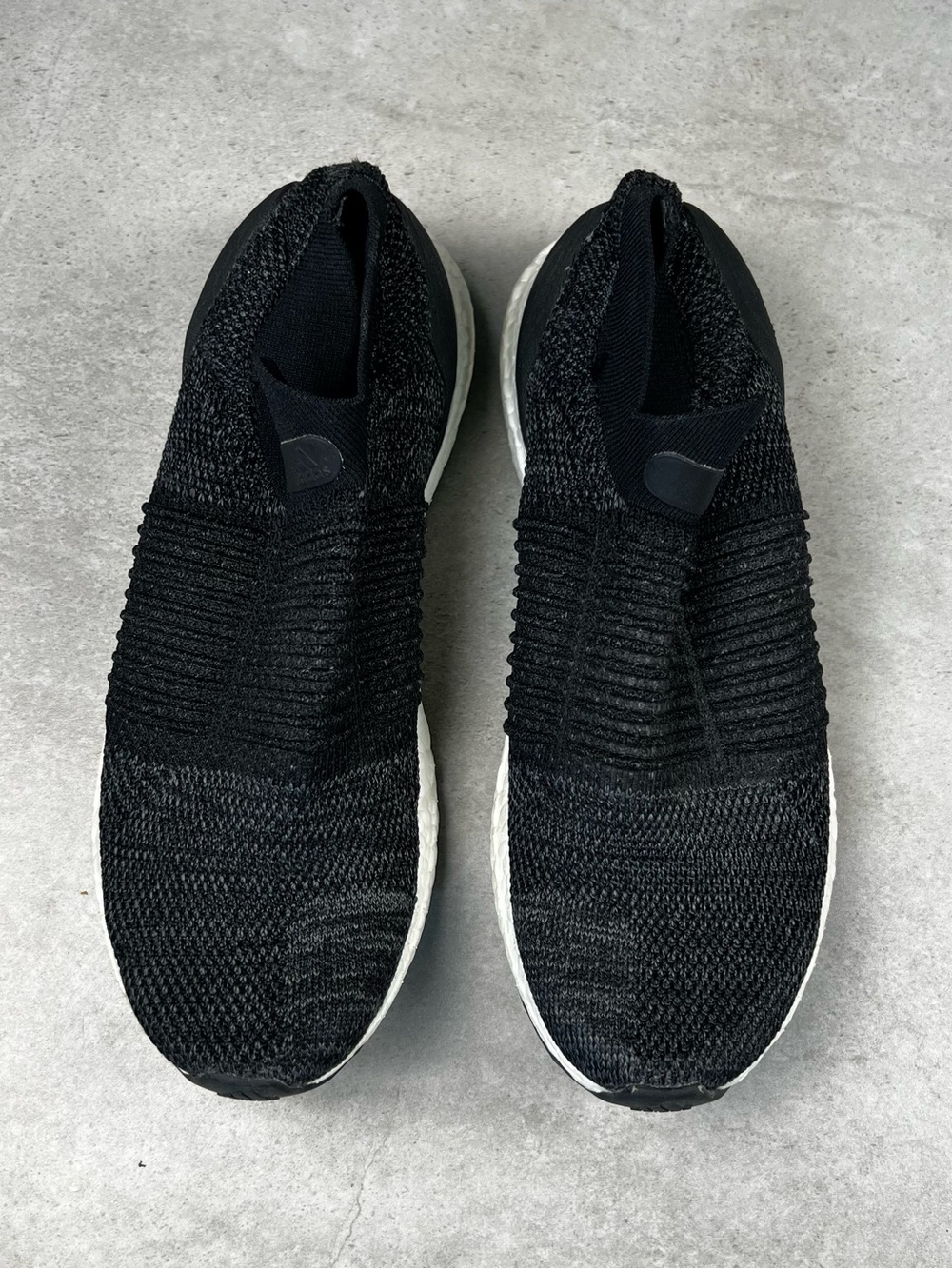 adidas UltraBoost Laceless Black White Boost Slip On Sneaker